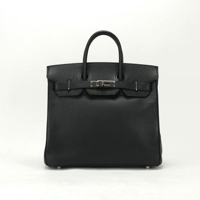 HERMES HERMES Haut ? courroies 28 Haut ? courroies 28 Bag Tote Bag Epson Noir Black Silver Hardware Vaugh Epson