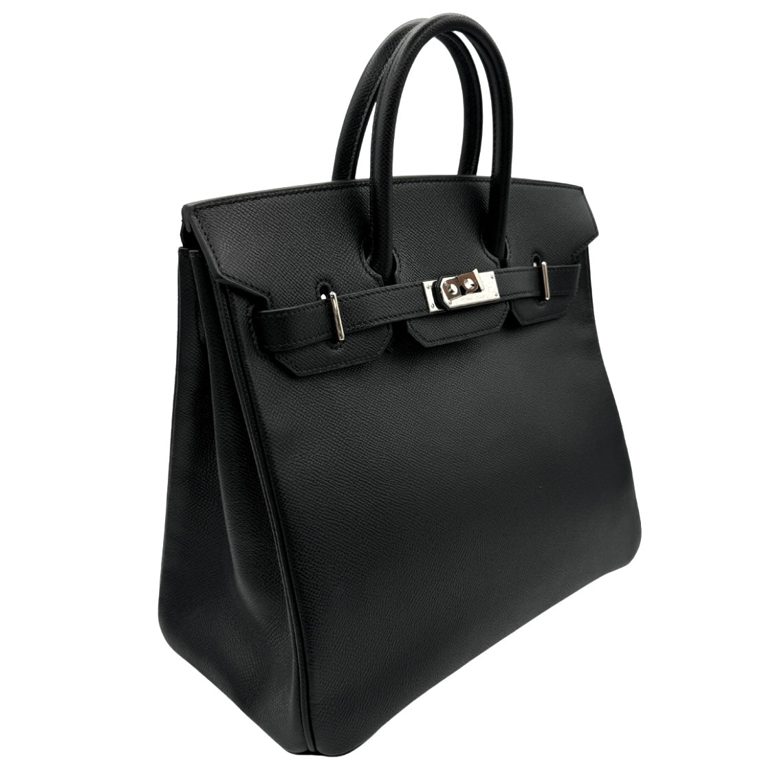 HERMES HERMES Haut ? courroies 28 Haut ? courroies 28 Bag Tote Bag Epson Noir Black Silver Hardware Vaugh Epson