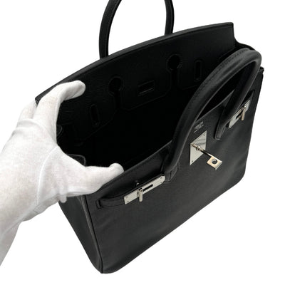 HERMES HERMES Haut ? courroies 28 Haut ? courroies 28 Bag Tote Bag Epson Noir Black Silver Hardware Vaugh Epson