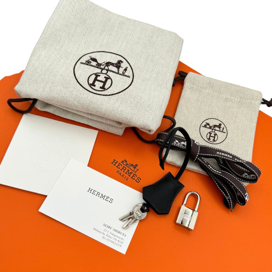 エルメス HERMES オータクロア28 オータクロア 28 バッグ トートバッグ エプソン ノワール ブラック 黒 シルバー金具 ヴォーエプソン