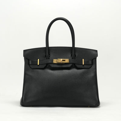 HERMES 爱马仕 Birkin 30 Birkin 30 袋子手提袋Epson黑色黑金硬件Vaugh Epson
