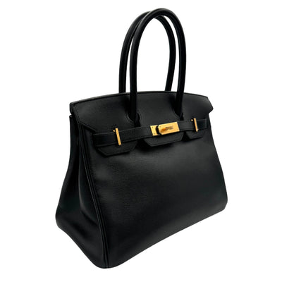 HERMES 爱马仕 Birkin 30 Birkin 30 袋子手提袋Epson黑色黑金硬件Vaugh Epson