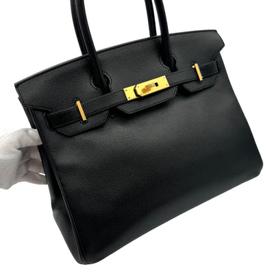 HERMES 爱马仕 Birkin 30 Birkin 30 袋子手提袋Epson黑色黑金硬件Vaugh Epson