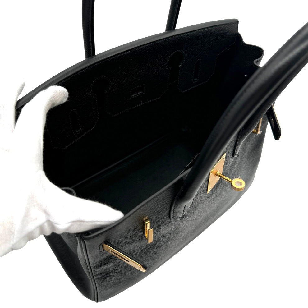 HERMES 爱马仕 Birkin 30 Birkin 30 袋子手提袋Epson黑色黑金硬件Vaugh Epson