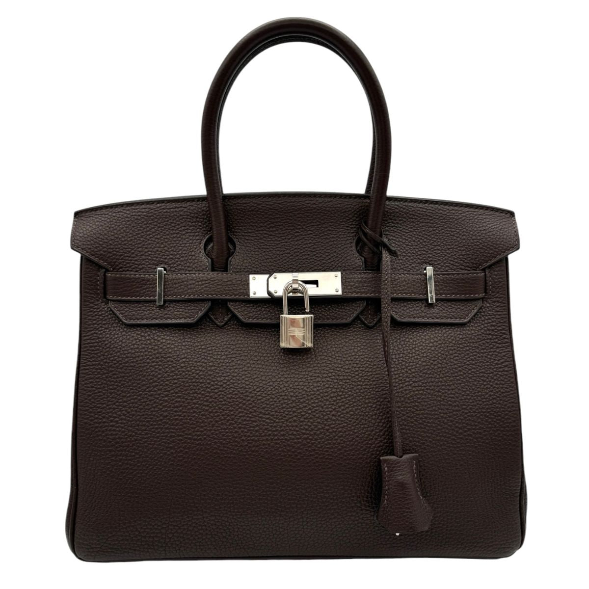 HERMES 헤르메스 Birkin 30 Birkin 30 가방, 토트 백, 토고, 초콜릿, 갈색, 갈색, 은색 피팅