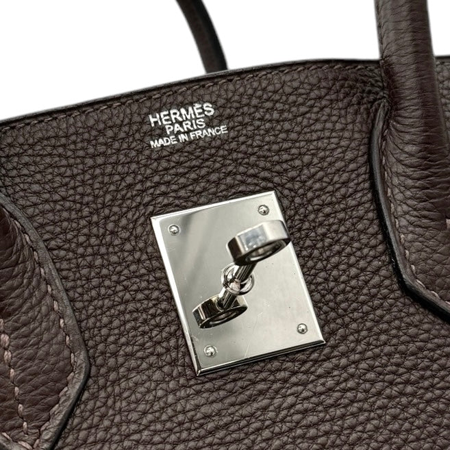 HERMES HERMES Birkin 30 Birkin 30 Bag, Tote Bag, Togo, Chocolat, Brown, Brown, Silver Fittings