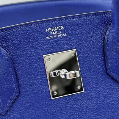 エルメス HERMES バーキン30 バーキン 30 バッグ トートバッグ トリヨンノビーヨ ブルーエレクトリック ブルー 青 シルバー金具