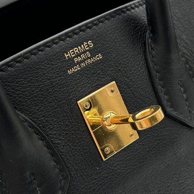 HERMES 헤르메스 Birkin 25 Birkin 25 가방, 토트 백, 스위프트, 느와르, 검은 색, 골드 피팅