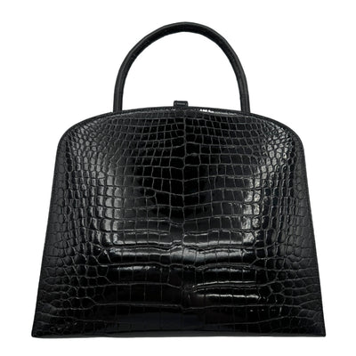 HERMES HERMES Dalvi MM Dalvi MM Bag, Tote Bag, Polosus, Crocodile, Noir, Black, Gold Fittings