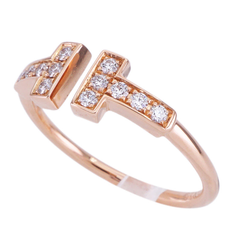 Tiffany & Co. TIFFANY&Co. Diamond Wire Ring T Wire Tiffany & Co. T-ring, pink gold, diamond ring, pink gold