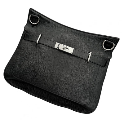 HERMES HERMES Jypsiere 34 Jypsiere 34 Bag Shoulder Bag Torillon Clemence Noir Black Silver Hardware