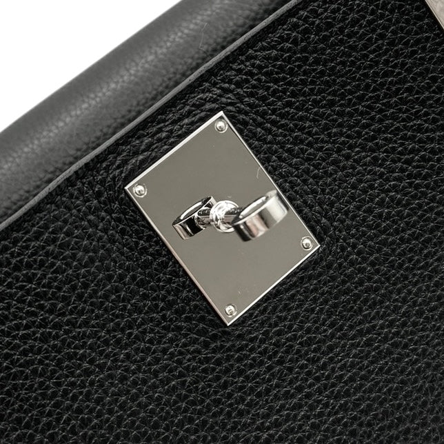 HERMES HERMES Jypsiere 34 Jypsiere 34 Bag Shoulder Bag Torillon Clemence Noir Black Silver Hardware