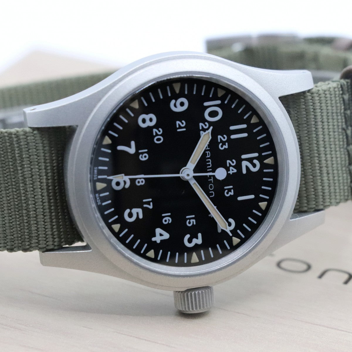 ハミルトン HAMILTON カーキフィールド　メカニカル KHAKI FIELD　MECHANICAL 時計 腕時計 カーキ フィールド メカ　NATOグリーンテキスタイル