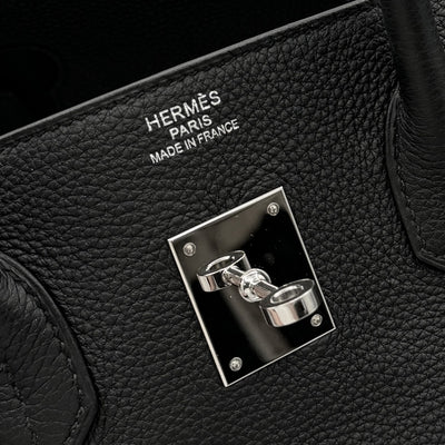 HERMES 爱马仕 Birkin 35 Birkin 35 手提袋多哥黑色银色硬件