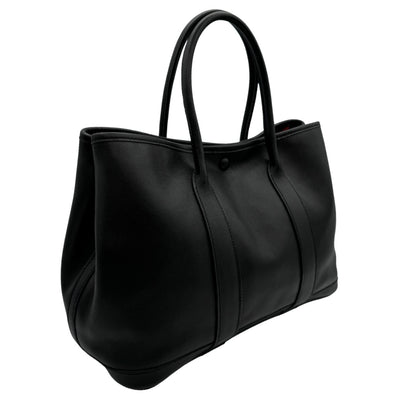 HERMES HERMES Garden twilly TPM Garden twilly TPM Garden party TPM Garden party 30 Garden party Bag, Tote Bag, Swift, Noir, Black, Silver Fittings, Vo Swift