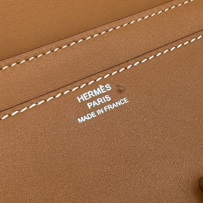 HERMES HERMES Constance long Constance long Wallet Long Wallet Long Wallet Box Calf Gold Brown Silver Metal Fittings