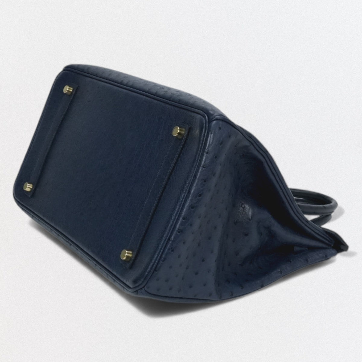 HERMES 헤르메스 Birkin 35 Birkin 35 가방 토트백 OEAUStritch Blueiris 다크 네이비 네이비 골드 하드웨어 핸드백 이국적인