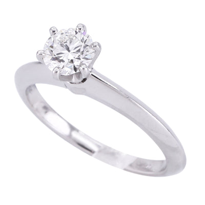 Tiffany & Co. Tiffany＆Co。订婚戒指铂金纸牌 Tiffany & Co. 设置环PT950银钻石戒指订婚戒指