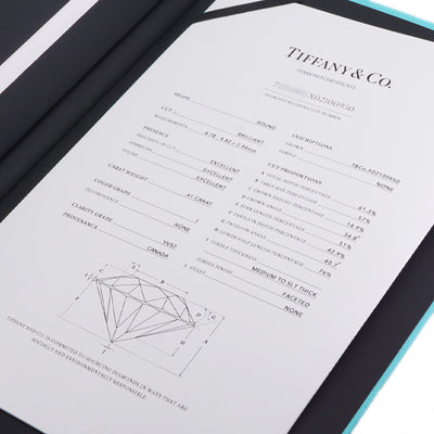 Tiffany & Co. Tiffany＆Co。订婚戒指铂金纸牌 Tiffany & Co. 设置环PT950银钻石戒指订婚戒指