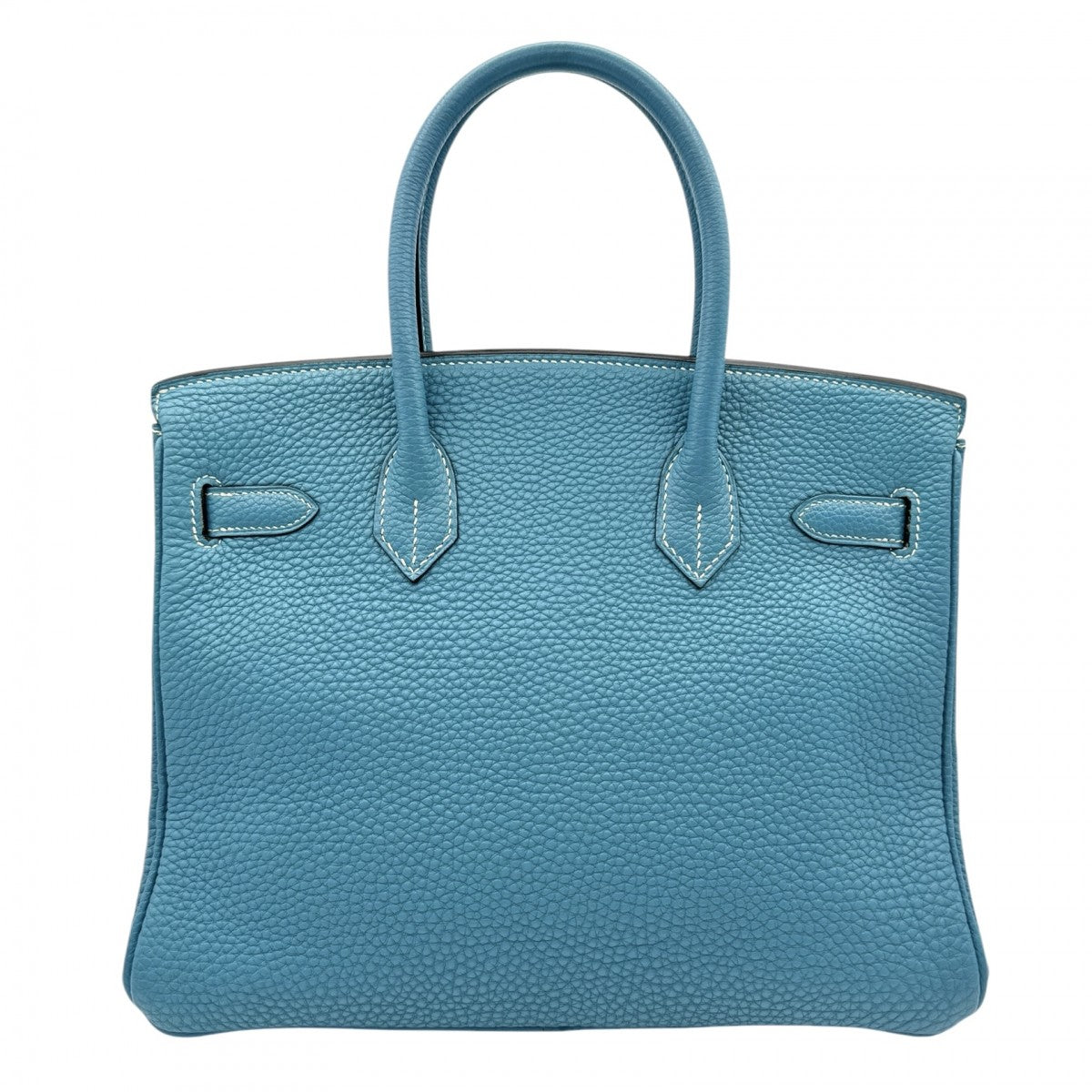 HERMES 爱马仕 Birkin 30 Birkin 30 包，手提袋，多哥，蓝色牛仔，蓝色，银色配件