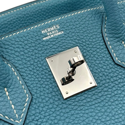 HERMES 헤르메스 Birkin 30 Birkin 30 가방, 토트 백, 토고, 블루 진, 블루, 실버 피팅