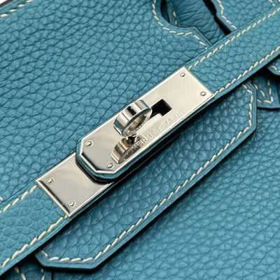 HERMES 헤르메스 Birkin 30 Birkin 30 가방, 토트 백, 토고, 블루 진, 블루, 실버 피팅