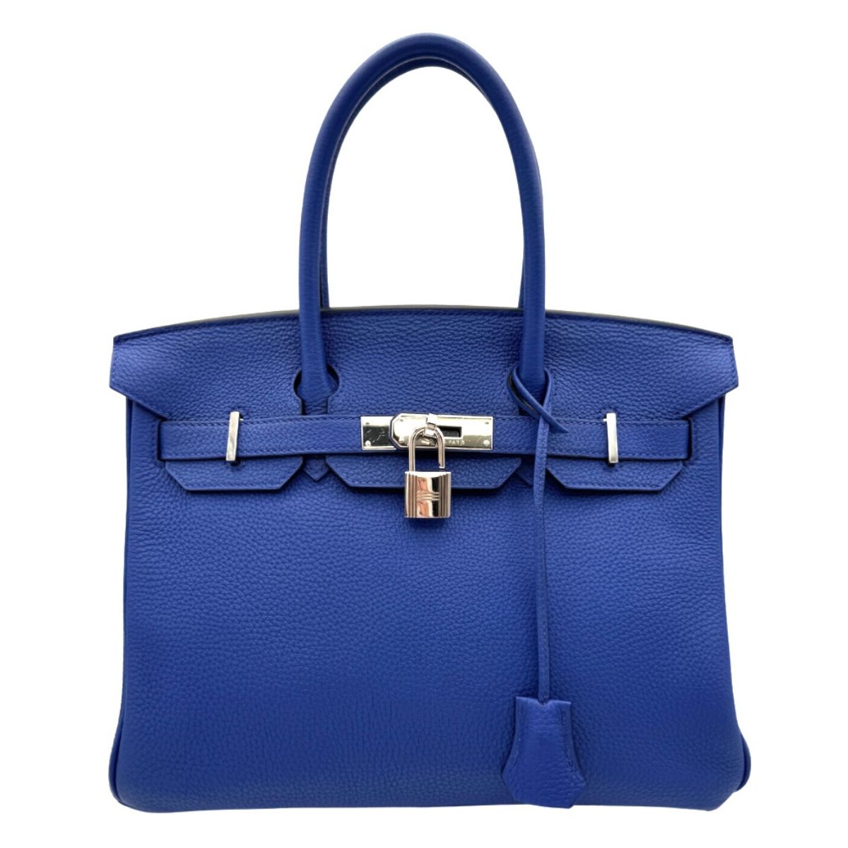 HERMES 헤르메스 Birkin 30 Birkin 30 토트 백 토고 블루 전기 블루 블루 실버 실버 메탈 피팅