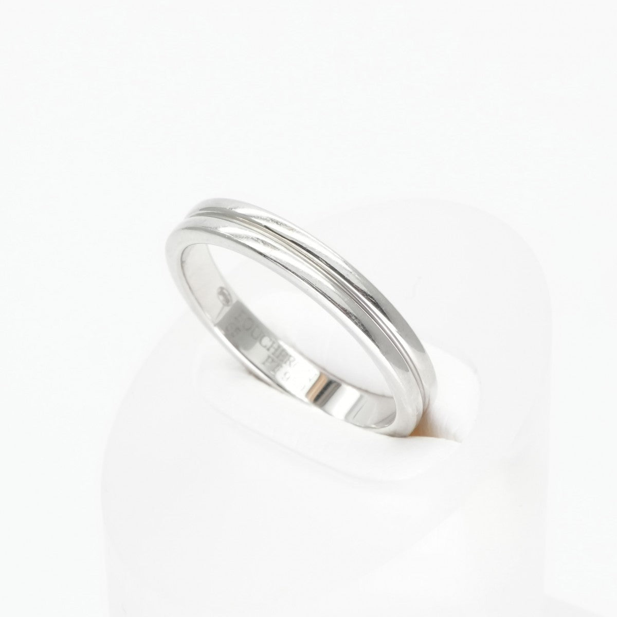 BOUCHERON Boucheron Godron Ring PT950 Silver BOUCHERON Godron 쌍 결혼 반지 결혼 반지 백금