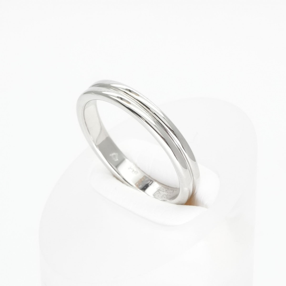 BOUCHERON Boucheron Godron Ring PT950 Silver BOUCHERON Godron 쌍 결혼 반지 결혼 반지 백금