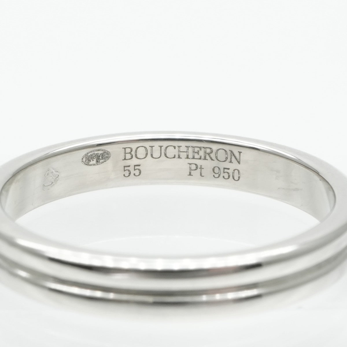 BOUCHERON BOUCHERON godron ring Pt950 silver BOUCHERON Godron Pair Wedding Rings Marriage Rings Platinum