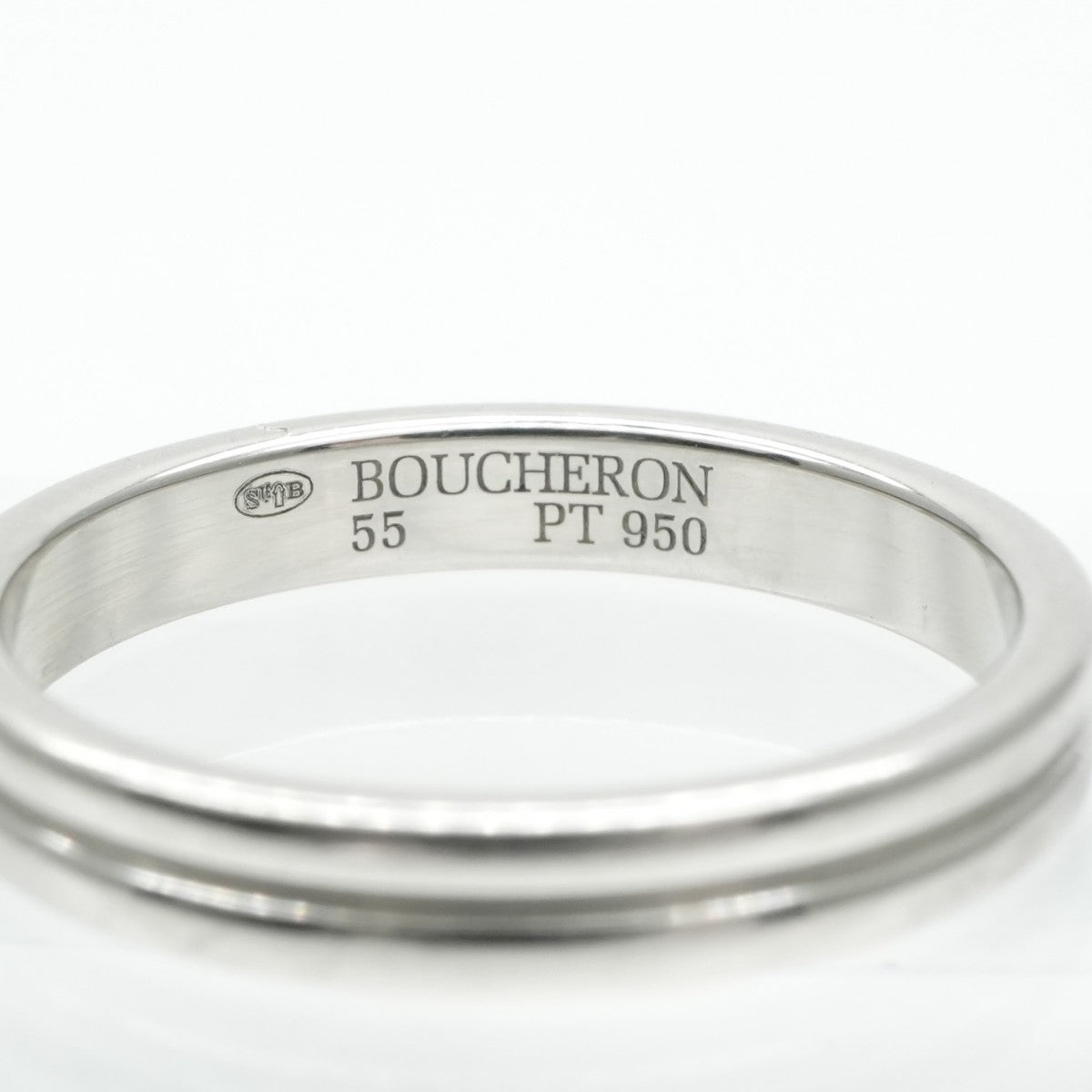 BOUCHERON BOUCHERON godron ring Pt950 silver BOUCHERON Godron Pair Wedding Rings Marriage Rings Platinum