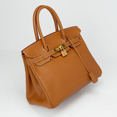 HERMES HERMES Birkin 30 Birkin 30 Bag Tote Bag Kushbell Gold Brown Gold Fittings