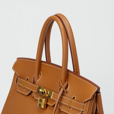 HERMES HERMES Birkin 30 Birkin 30 Bag Tote Bag Kushbell Gold Brown Gold Fittings