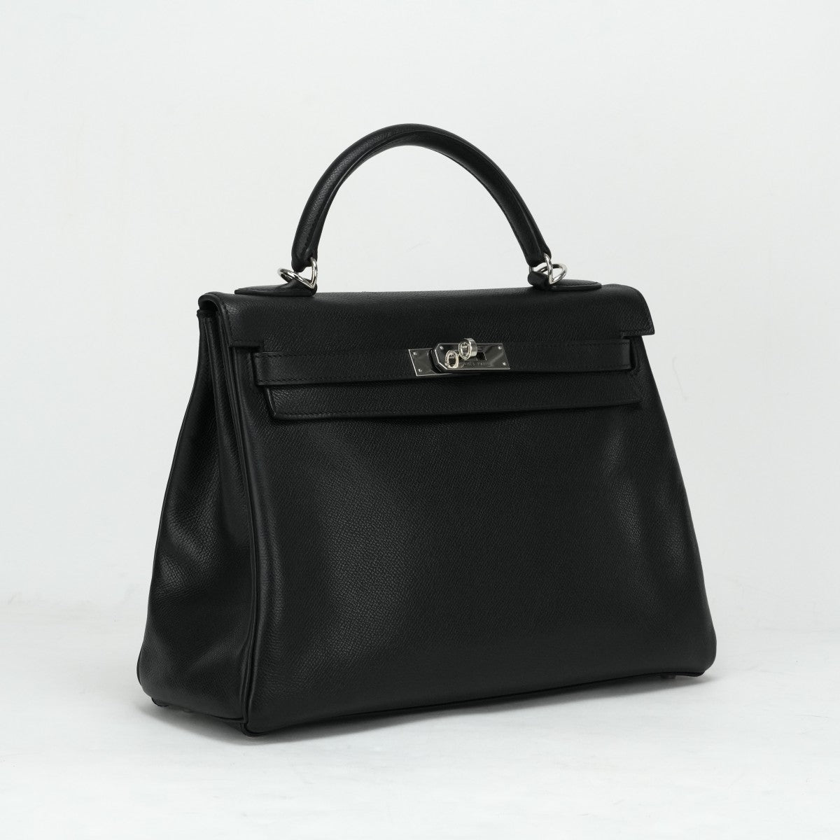 HERMES HERMES Kelly 32 Kelly 32 Bag, Tote Bag, Shoulder Bag, Epson Noir, Black, Black, Silver Fittings, Vaugh Epson