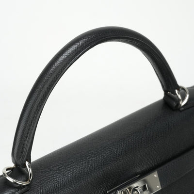 HERMES HERMES Kelly 32 Kelly 32 Bag, Tote Bag, Shoulder Bag, Epson Noir, Black, Black, Silver Fittings, Vaugh Epson