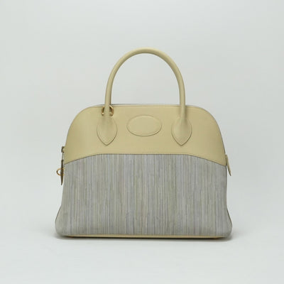 HERMES 헤르메스 Bolide 31 Bolide 31 가방, 토트 백, 숄더백, 신속한, 비브라토, 노란색, 베이지, 금 금속기구