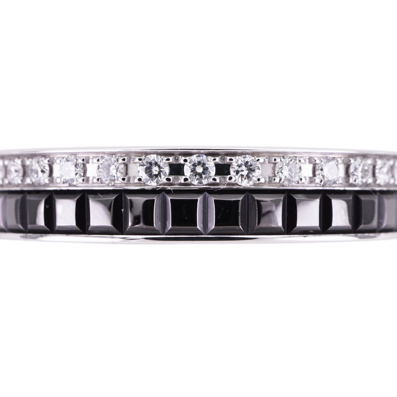 BOUCHERON Boucheron牛黑色钻石环半牛黑 Quatre ring 半Quatre黑色版戒指AU750银钻石戒指白金