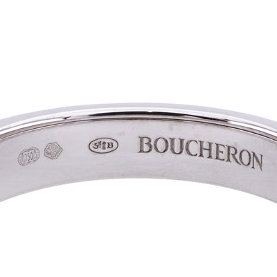 BOUCHERON Boucheron牛黑色钻石环半牛黑 Quatre ring 半Quatre黑色版戒指AU750银钻石戒指白金