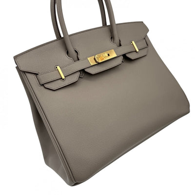 HERMES 헤르메스 Birkin 30 Birkin 30 가방, 토트 백, 에단, 회색, 금 피팅, Vaugh Epson