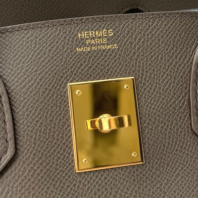 HERMES HERMES Birkin 30 Birkin 30 Bag, Tote Bag, Ethan, Grey, Gold Fittings, Vaugh Epson