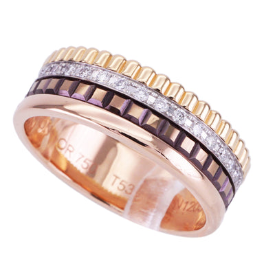 BOUCHERON Boucheron Quatre Classic Ring Small Quatre ring 브라운 퀘이터 클래식 링 750 옐로우 골드 핑크 골드 화이트 골드 브라운 골드 골드 화이트 골드 핑크 골드 브라운 PVD