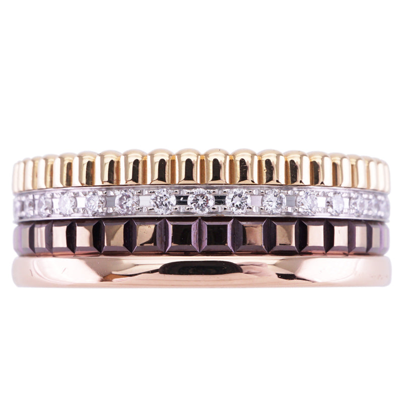 BOUCHERON BOUCHERON Quatre Classic Ring Small Quatre ring Brown quatre classic ring 750 yellow gold pink gold white gold brown yellow gold white gold pink gold brown PVD