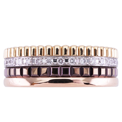 BOUCHERON Boucheron Quatre Classic Ring Small Quatre ring 棕色Quatre Classic Ring 750黄金粉红色的金色白色黄金棕色黄金黄金白色金色粉红色金色棕色PVD