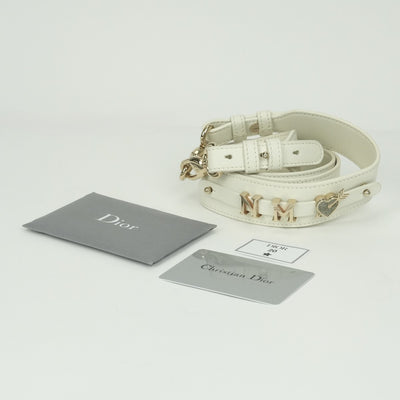 クリスチャンディオール CHRISTIAN DIOR レディディオール スモール LADY DIOR MY ABCDIOR MYABC カナージュバッグ バッグ トートバッグ ショルダーバッグ ラムスキン ホワイト 白 ゴールド金具