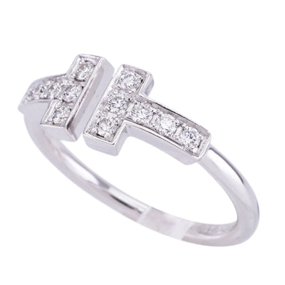 Tiffany & Co. TIFFANY&Co. Wire Ring T-Wire 18K White Gold Tiffany & Co. T-ring 750WG silver T-wire diamond white gold