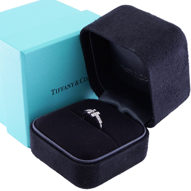 Tiffany & Co. TIFFANY&Co. Wire Ring T-Wire 18K White Gold Tiffany & Co. T-ring 750WG silver T-wire diamond white gold