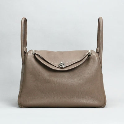 HERMES HERMES Lindy 34 Lindy 34 Bag, Tote Bag, Shoulder Bag, Torillon Clemence, Etoup, Grey, Silver Fittings