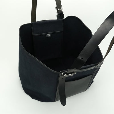エルメス HERMES エトリヴィエールポケット35 エトリヴィエールポケット 35 バッグ トートバッグ トワルゴエラン スイフト ノワール noir ネイビー ブラック 紺 黒 シルバー金具 ヴォースイフト