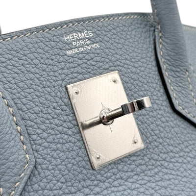 エルメス HERMES バーキン30 バーキン 30 バッグ トートバッグ トゴ ブルーラン ブルー 青 水色 シルバー金具 ブルーリン