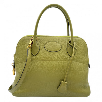 HERMES HERMES Bolide 31 Bolide 31 Bag, Tote bag, Shoulder bag, Torillon Clemence, Anise green, Green, Gold hardware